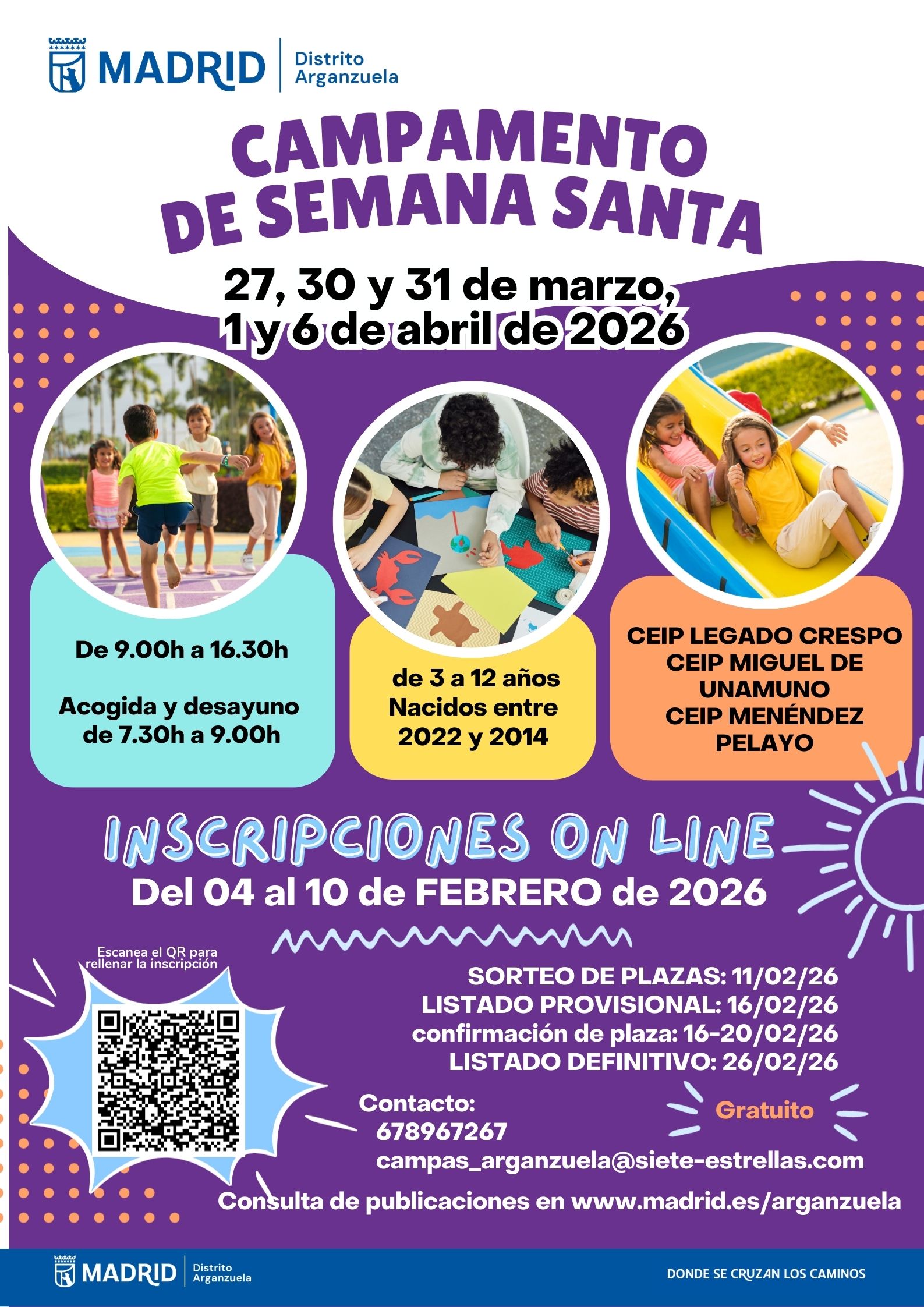 cartel campamento Semana Santa Arganzuela 26