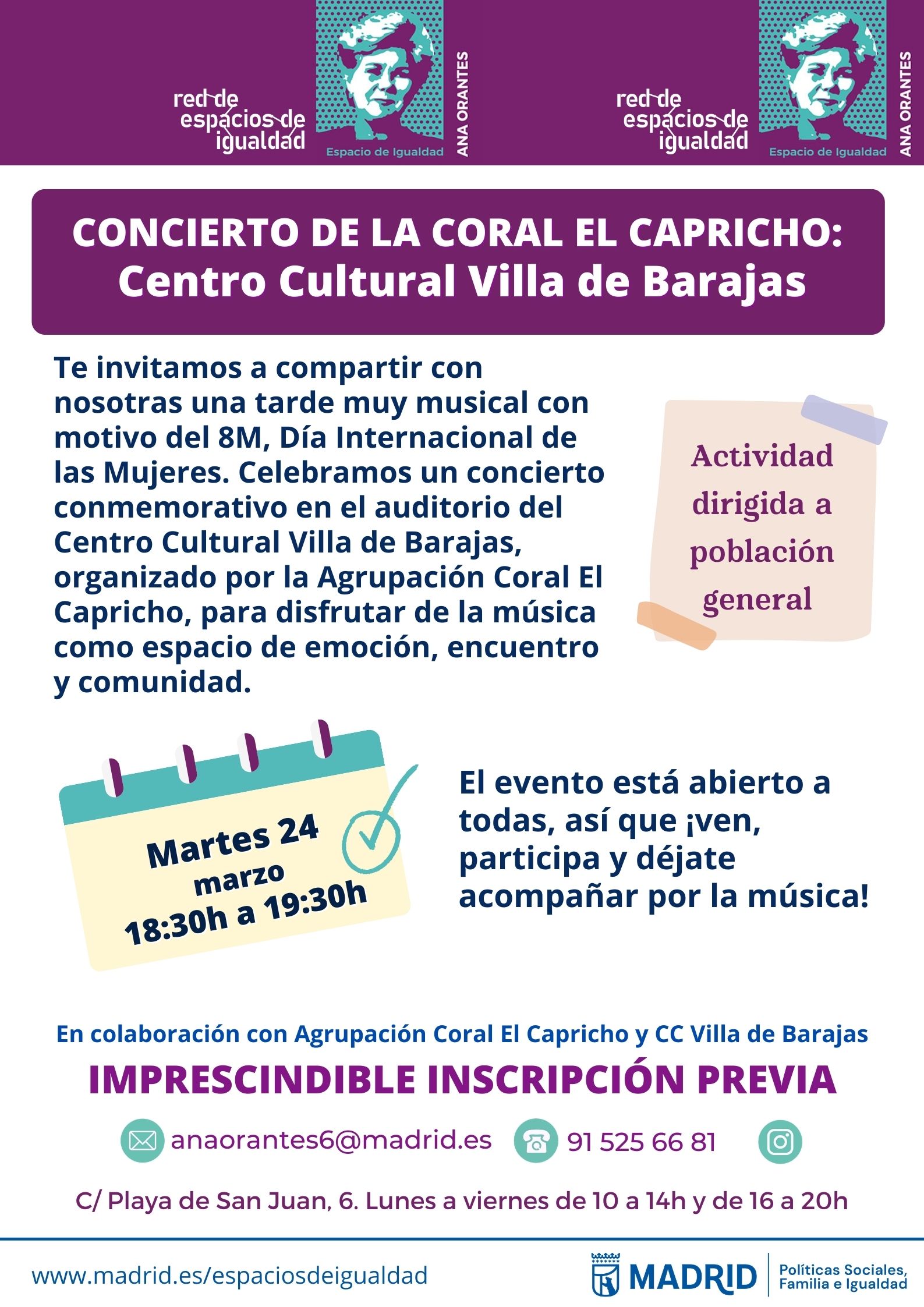 concierto mujer coral capricho