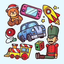 Dibujos infantiles: un coche, un oso, un soldadito de plomo...