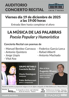 Cartel con información y fotografía de la actividad