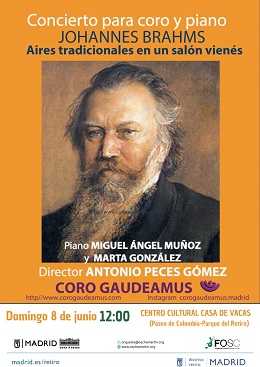 Cartel con información del concierto