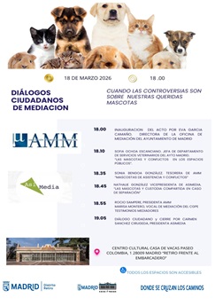 Cartel con informaci&oacute;n de la actividad y fotograf&iacute;a de mascotas