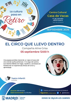 Cartel con fotograf&iacute;a e informaci&oacute;n de la actividad cultural