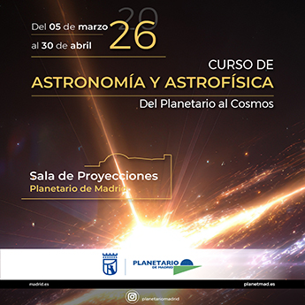 Cartel del curso de astronom&iacute;a 2026